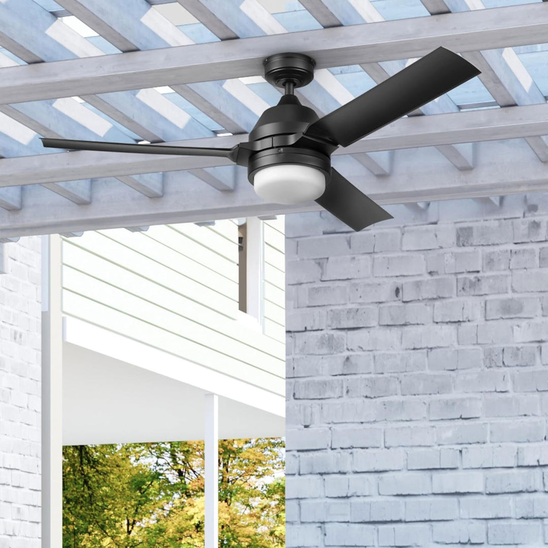 Honeywell Port Isle Modern Outdoor Ceiling Fan, Light & Remote Control(Open Box)