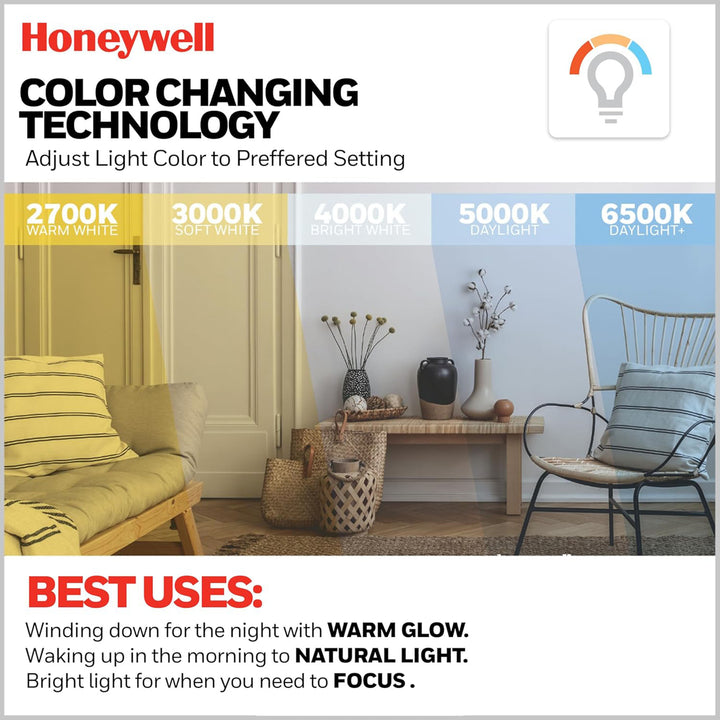 Honeywell Berryhill Ceiling Fan, Quiet Motor and Pull Chain, 48", Brushed Nickel