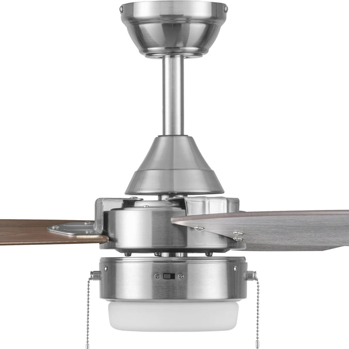 Honeywell Berryhill Ceiling Fan, Quiet Motor and Pull Chain, 48", Brushed Nickel