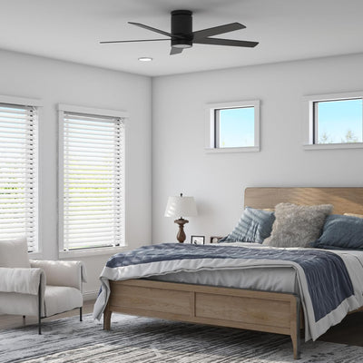 Honeywell Graceshire 52” Ceiling Fan with LED Light and Remote, Matte Black - VMInnovations