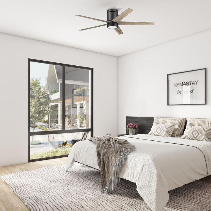 Honeywell Graceshire 52” Ceiling Fan with LED Light and Remote, Black (Open Box) - VMInnovations