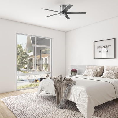 Honeywell Graceshire 52” Ceiling Fan with LED Light and Remote, Nickel(Open Box)
