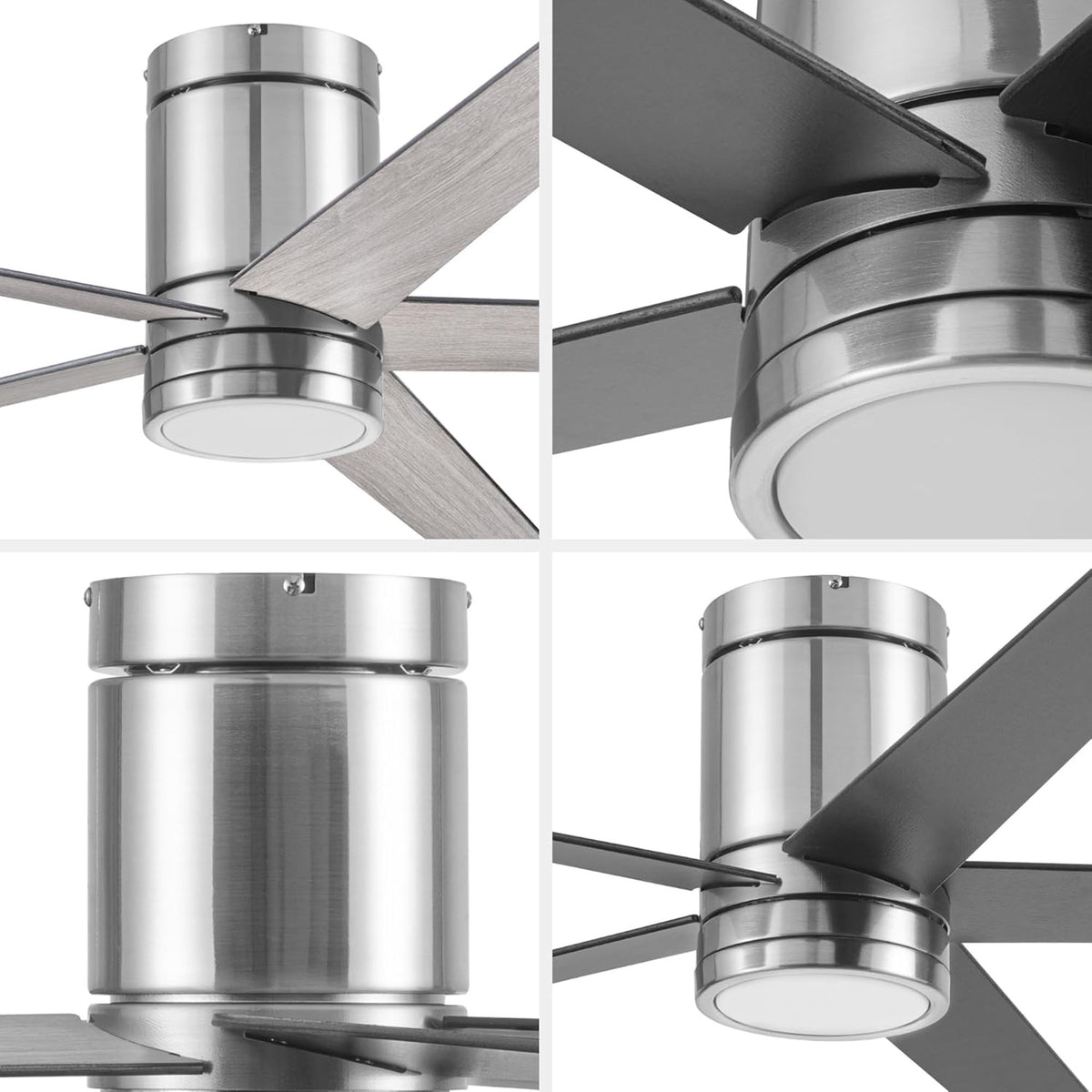 Honeywell Graceshire 52” Ceiling Fan with LED Light & Remote, Nickel (Used)