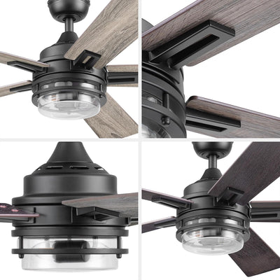 Honeywell Myers Park 52" Ceiling Fan w/ Remote, & Reversible Blades, (For Parts) - VMInnovations