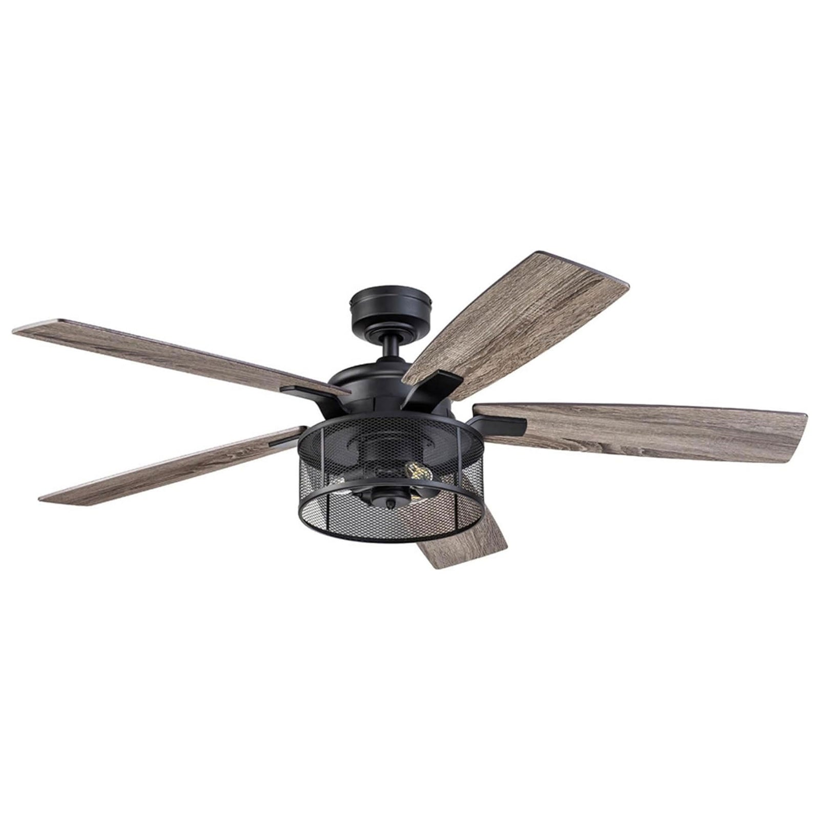 Honeywell Carnegie Ceiling Fan, Quiet Motor and Remote Control, 52", Matte Black - VMInnovations