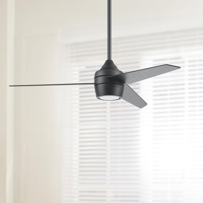 Honeywell 52" Indoor Ceiling Fan Light, Remote, 3 Blade, Dual Mount, Matte Black - VMInnovations