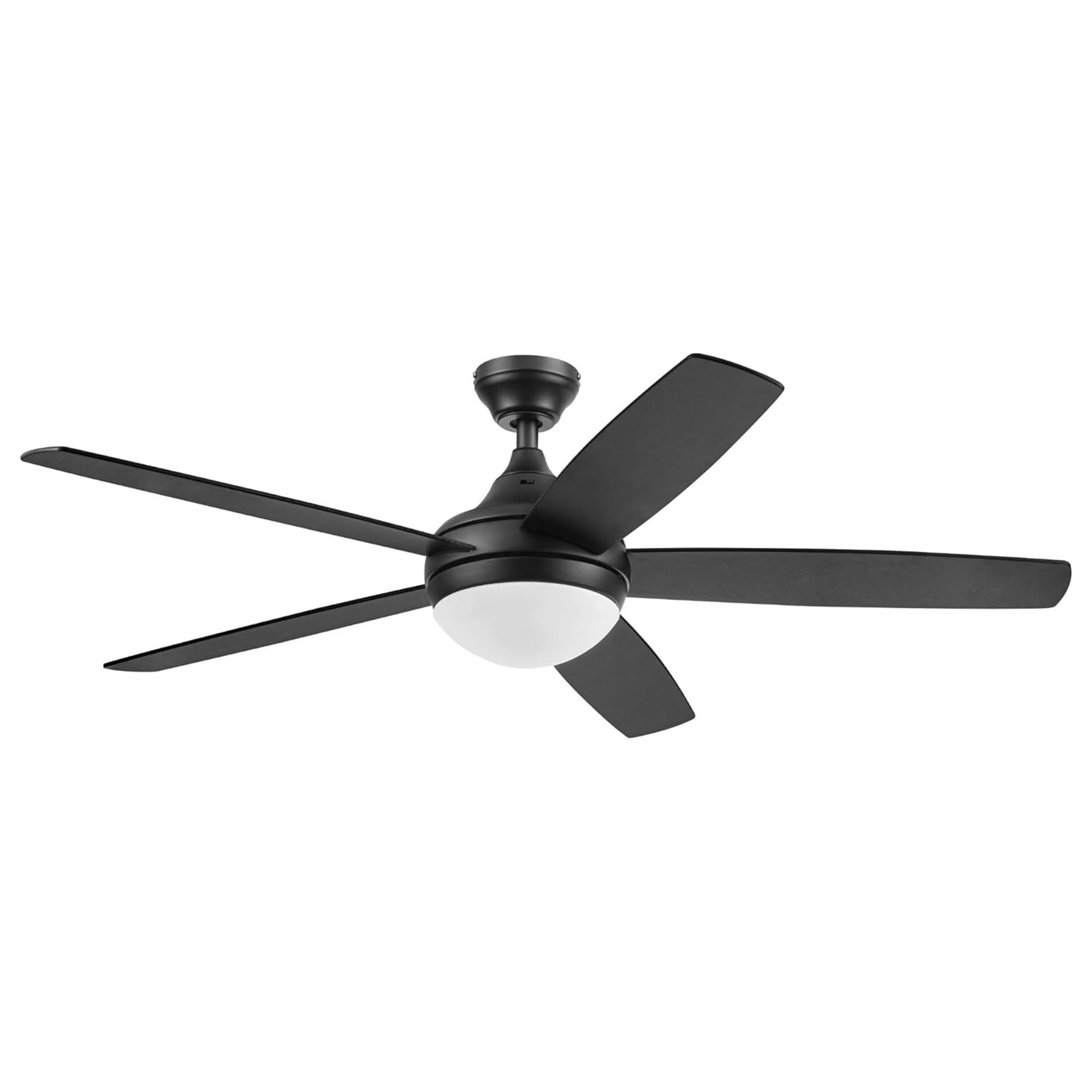 Prominence Home Ashby 52" Ceiling Fan w/Light, Remote, & 5 Blades, Black/Ebony - VMInnovations