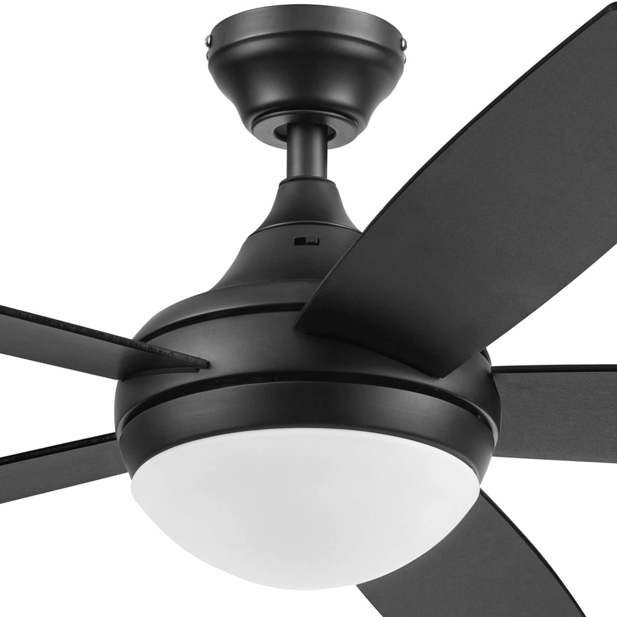 Prominence Home Ashby 52" Ceiling Fan w/Light, Remote, & 5 Blades, Black/Ebony - VMInnovations