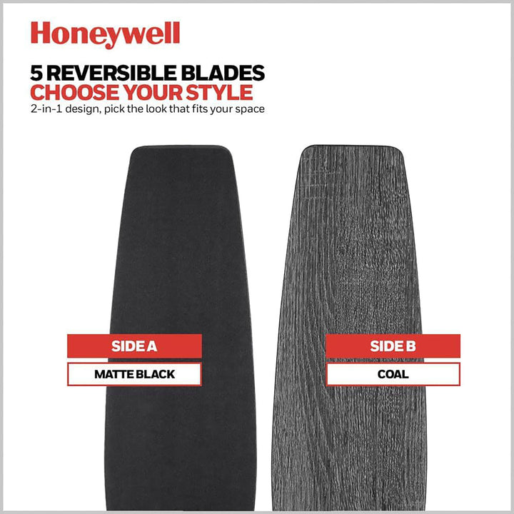 Honeywell 48" Ceiling Fan, LED Light, Remote Control, Carmel, Black (Open Box)