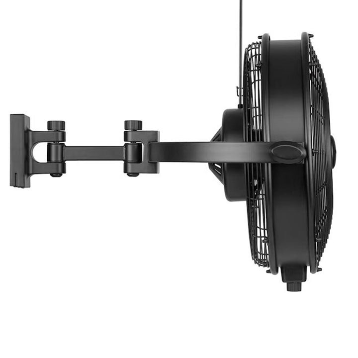 Honeywell Outdoor Wall Fan Remote Quiet 18" XL Mount Adjustable, Matte Black
