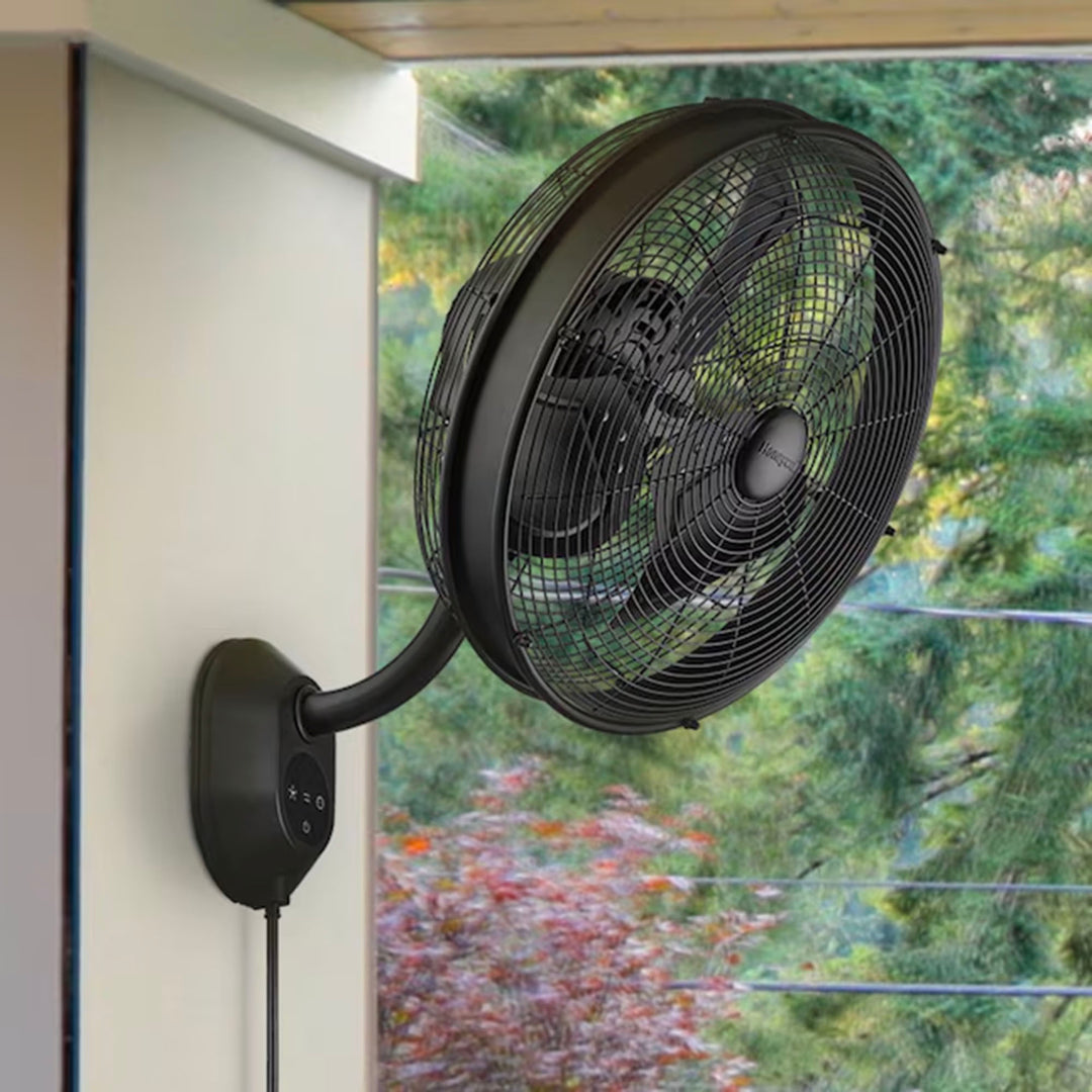 Honeywell 18" Wall Mount Outdoor Oscillating Airflow Fan and Remote (Used)