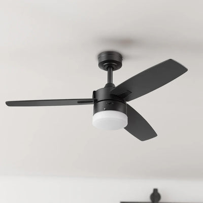 Honeywell Conifer 42 In Ceiling Fan W LED Light & Remote, Matte Black (Open Box)