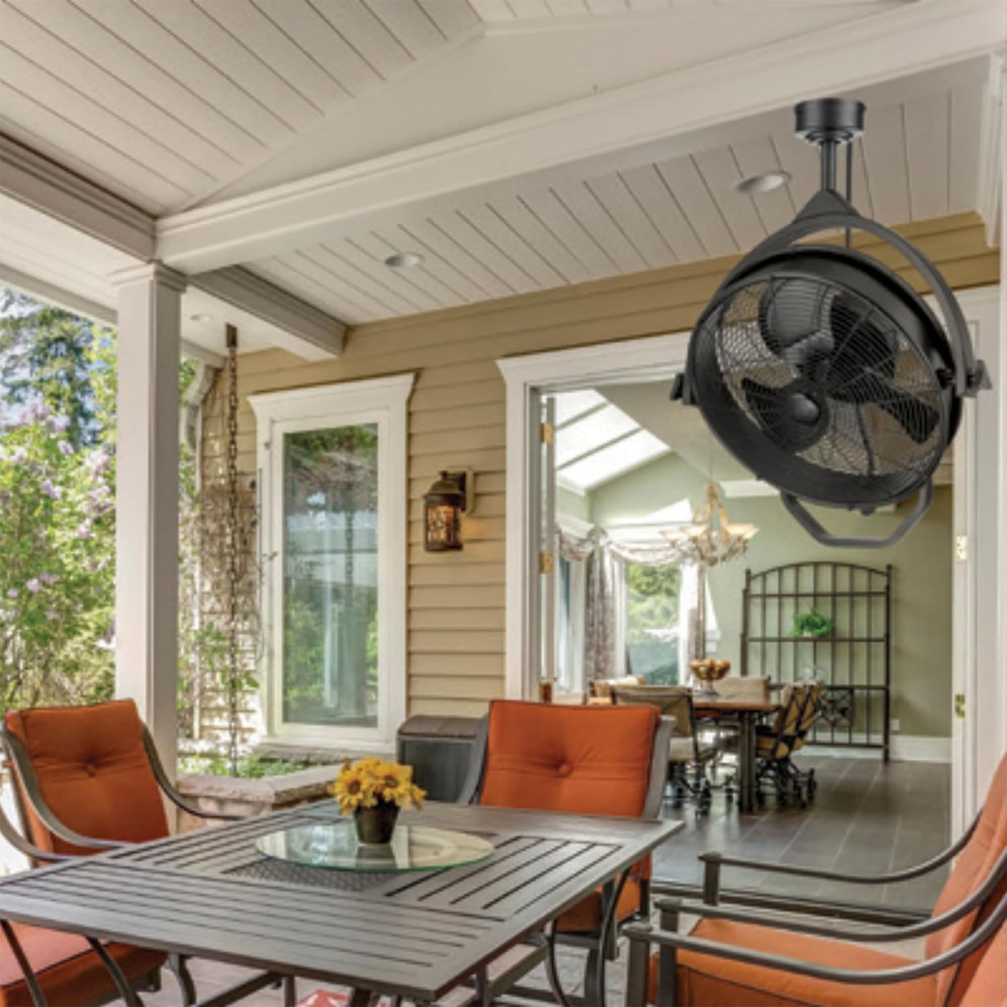 Mule Rugged Outdoor 18" Fan, Dual Height Ceiling Mounting Options (Open Box)