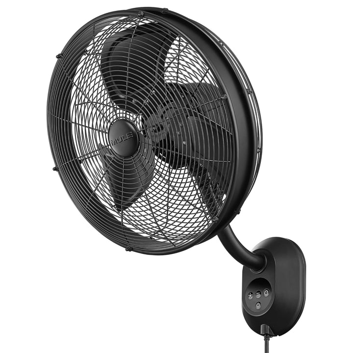 Mule 18" Wet-Rated Oscillating Fan with Remote Control, Wall Mount, and 3 Speeds