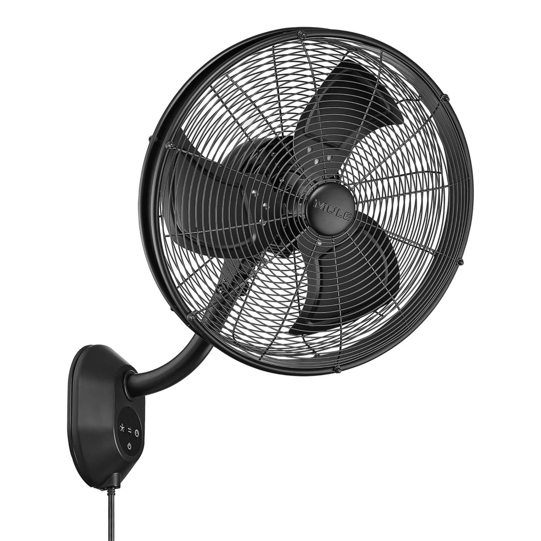 Mule 18" Wet-Rated Oscillating Fan with Remote Control, Wall Mount, and 3 Speeds