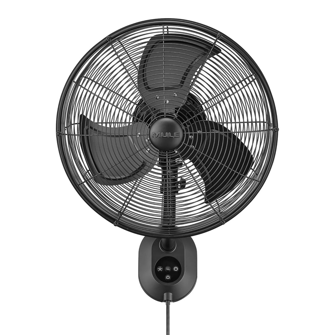 Mule Oscillating Fan w/ Remote, 18 Inch Wall Mount Fan for Workshop (Open Box)