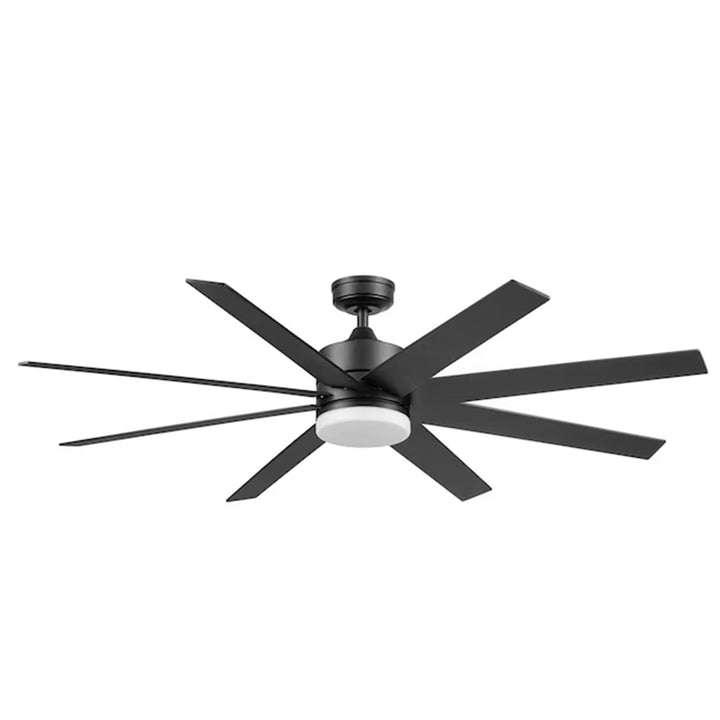 Honeywell 62" Kildee Ceiling Fan LED Remote 8 Blade Outdoor Dual Mount, Black