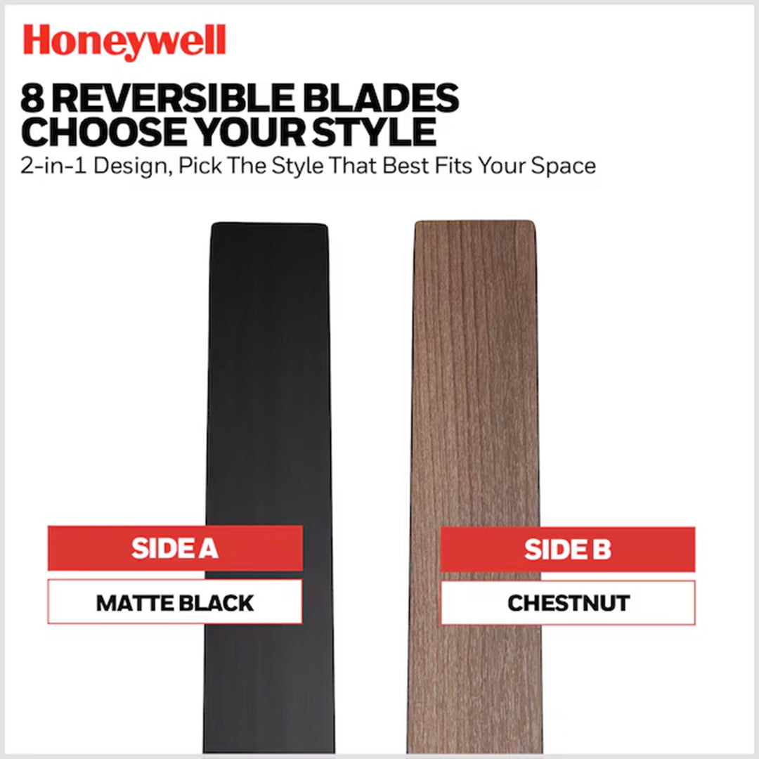 Honeywell 62" Kildee Ceiling Fan LED Remote 8 Blade Outdoor Dual Mount(Open Box)