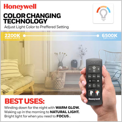 Honeywell 52" Modern Ceiling Fan LED Remote 5 Blade Indoor Tynesdale, (Open Box)