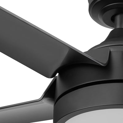 Honeywell Byard 52” Ceiling Fan with LED Light and Remote Control, Matte Black - VMInnovations