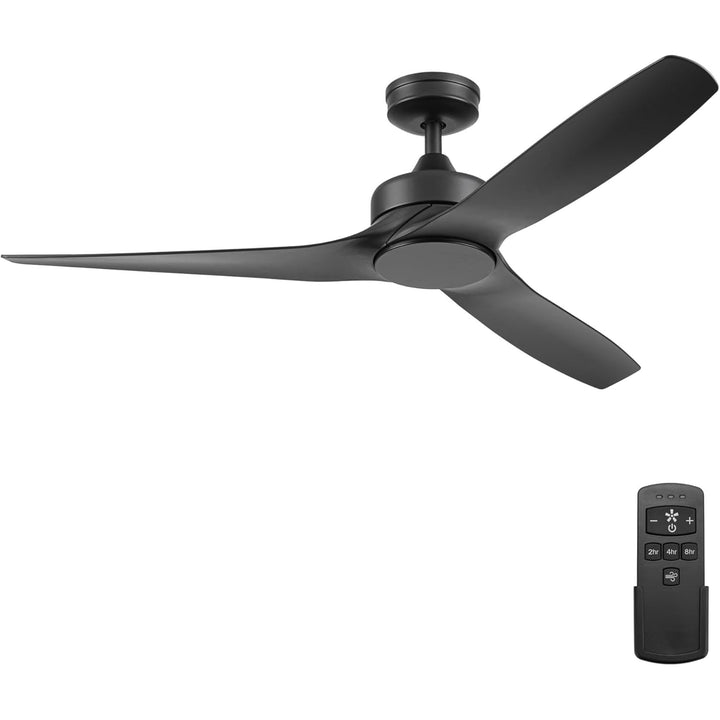 Honeywell 52" Ceiling Fan w/ Remote, & Reversible Blades, Matte Black (Open Box)