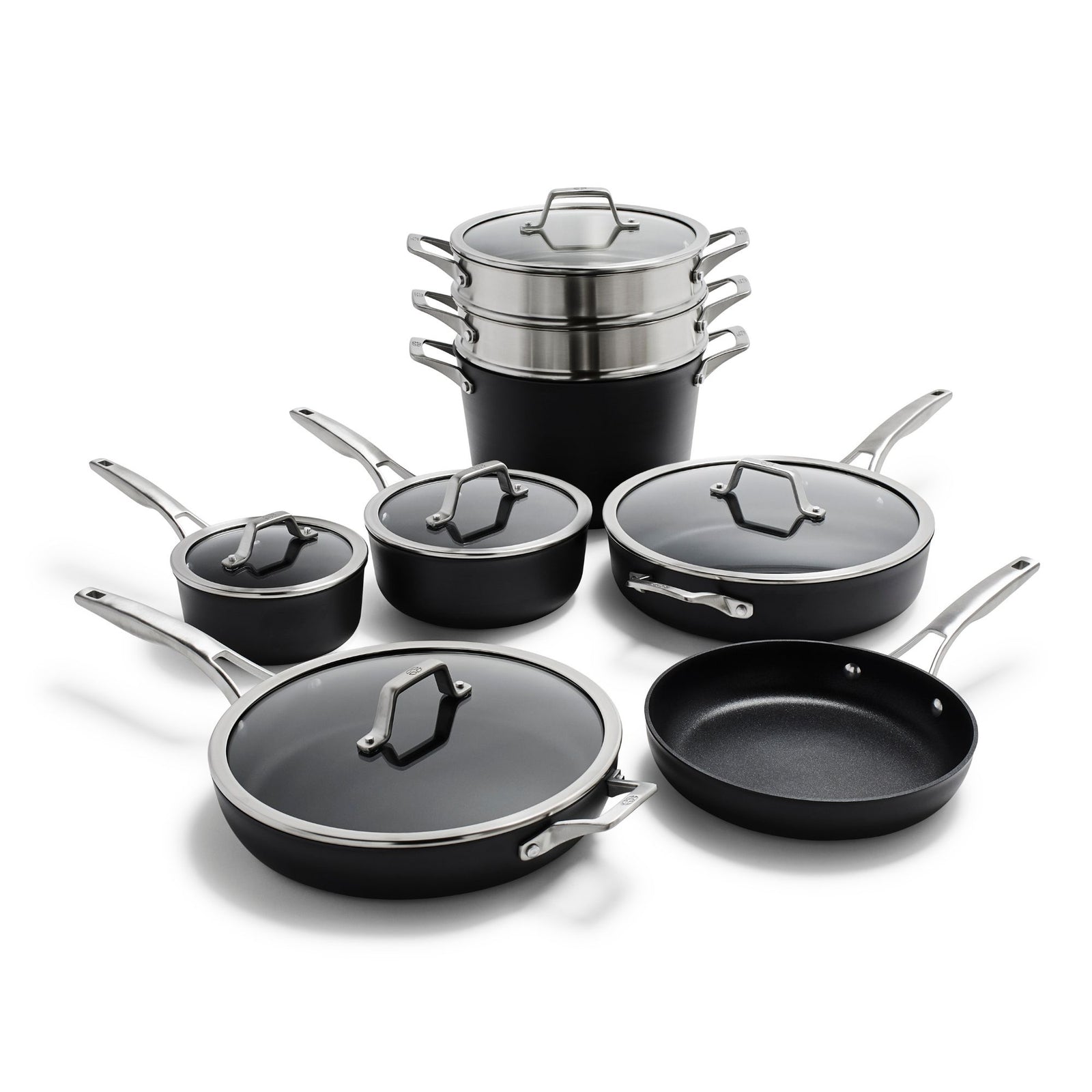 Calphalon Premier Hard-Anodized Nonstick Aluminum Cookware 13pc Set (Open Box) - VMInnovations
