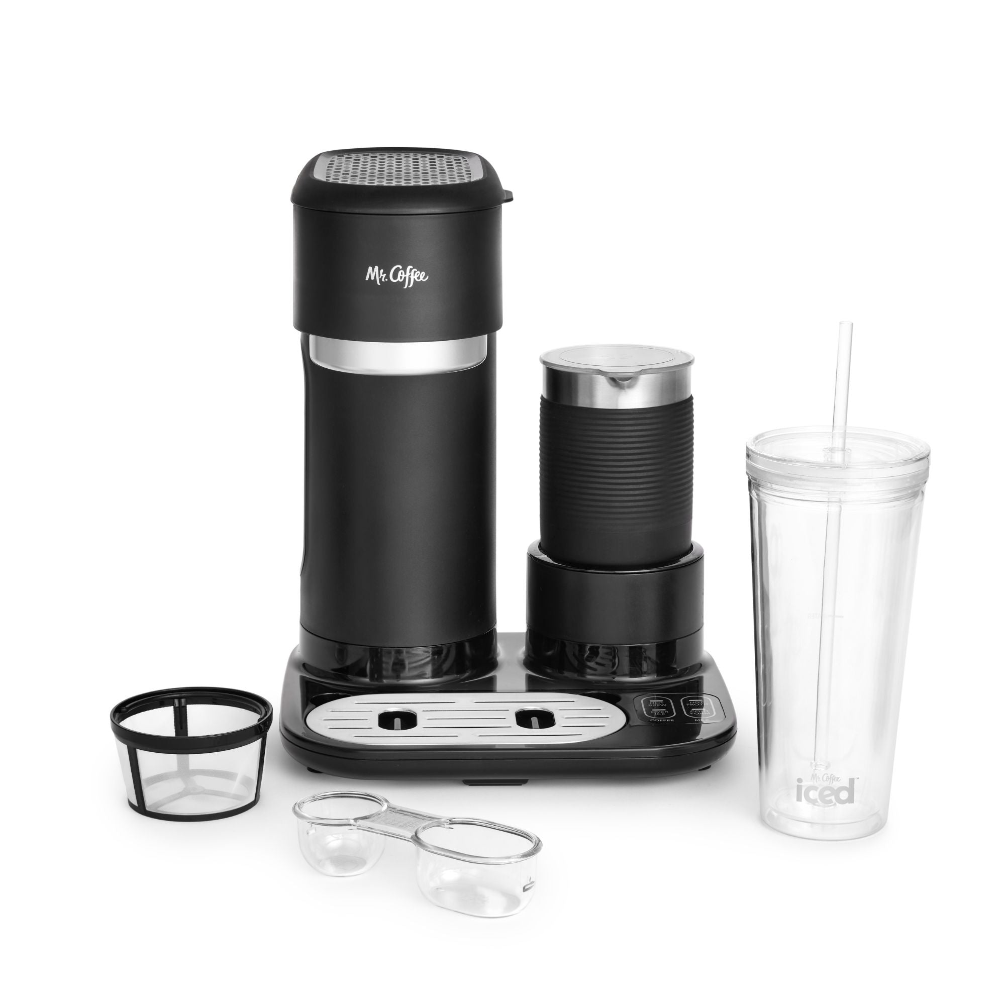 Mr. Coffee 4-in-1 Single Serve Coffee Maker with Milk Frother and Tumbler (Used)