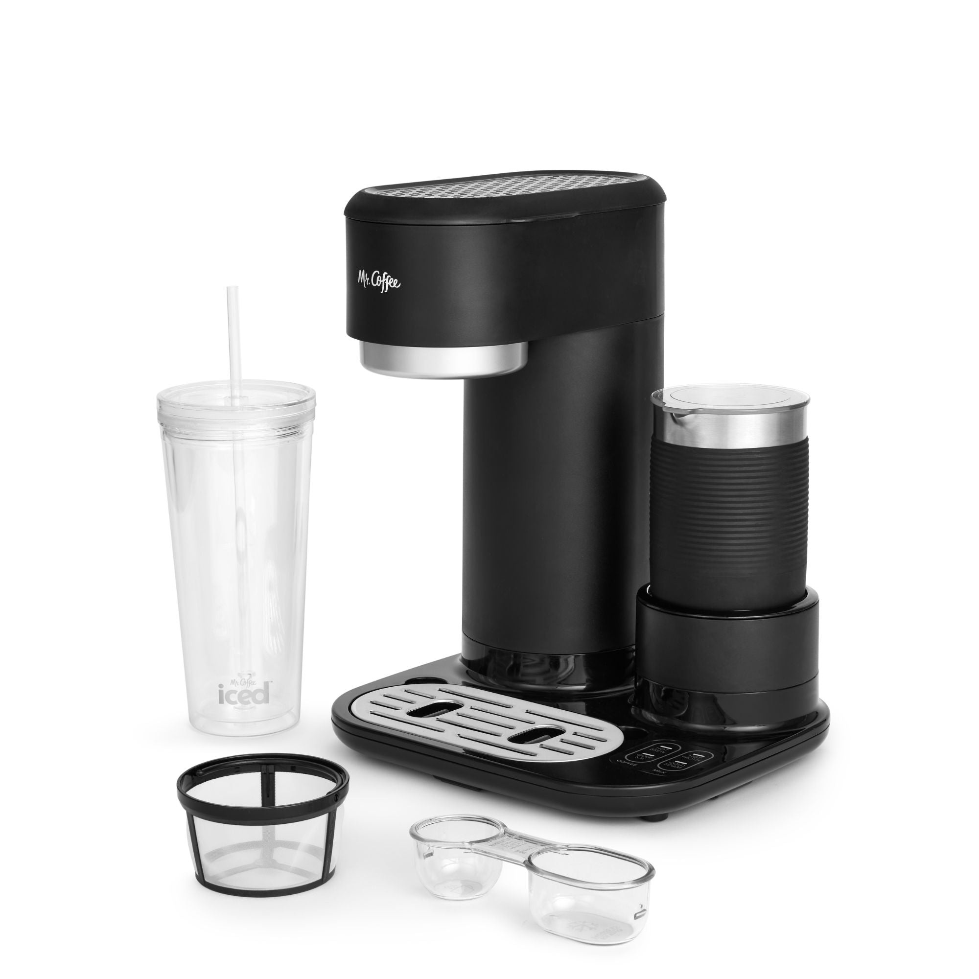 Mr. Coffee 4-in-1 Single Serve Coffee Maker with Milk Frother and Tumbler (Used)