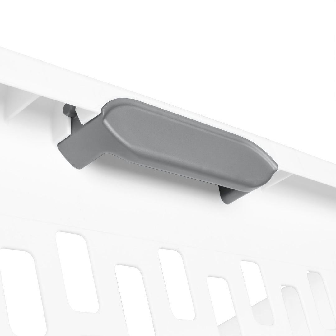 Sterilite Laundry Basket, 2 Bushel Plastic Hamper with Handles, White, 12 Pack