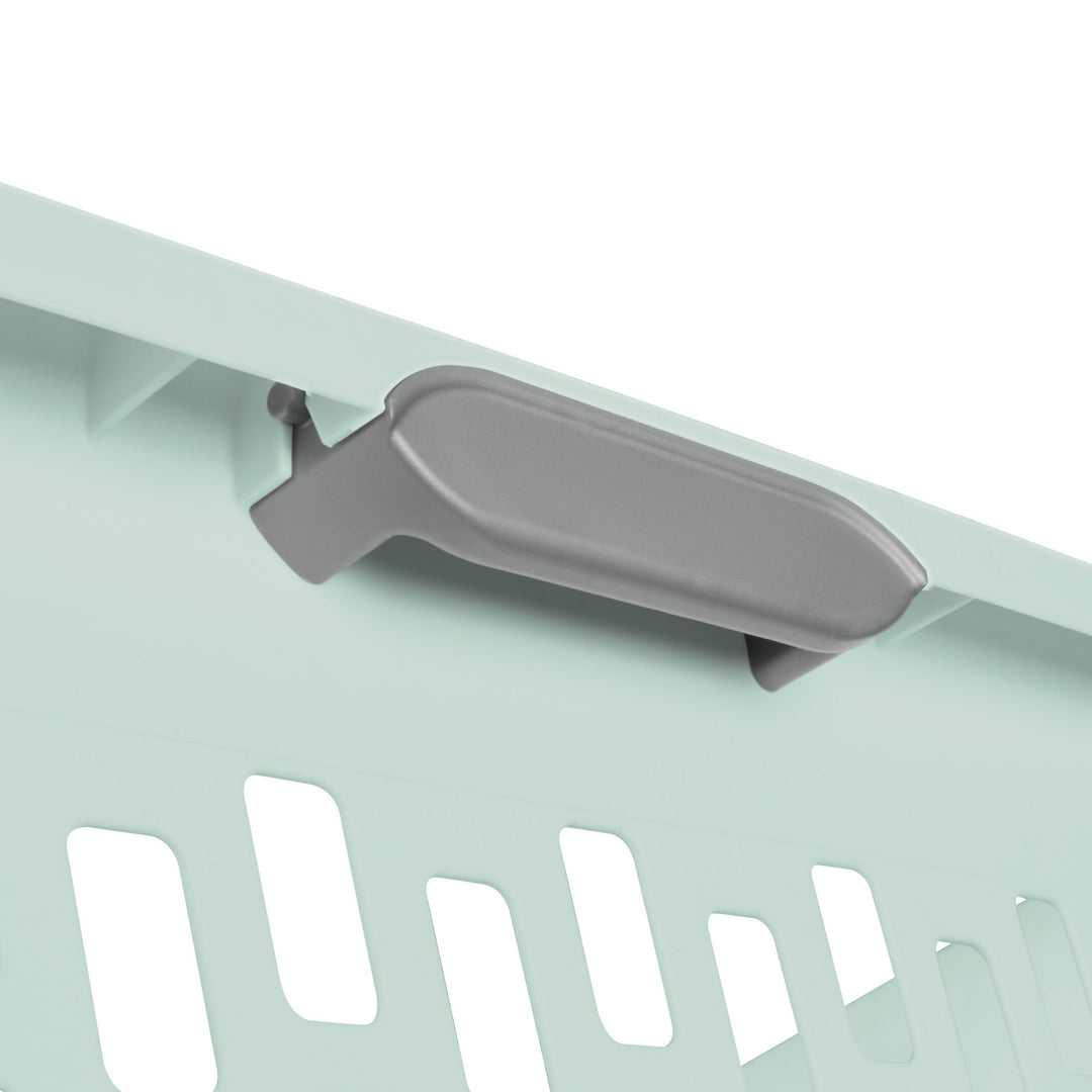 Sterilite Laundry Basket, 2 Bushel Plastic Hamper with Handles, Mint, 18 Pack