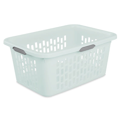 Sterilite Laundry Basket, 2 Bushel Plastic Hamper with Handles, Mint, 24 Pack - VMInnovations