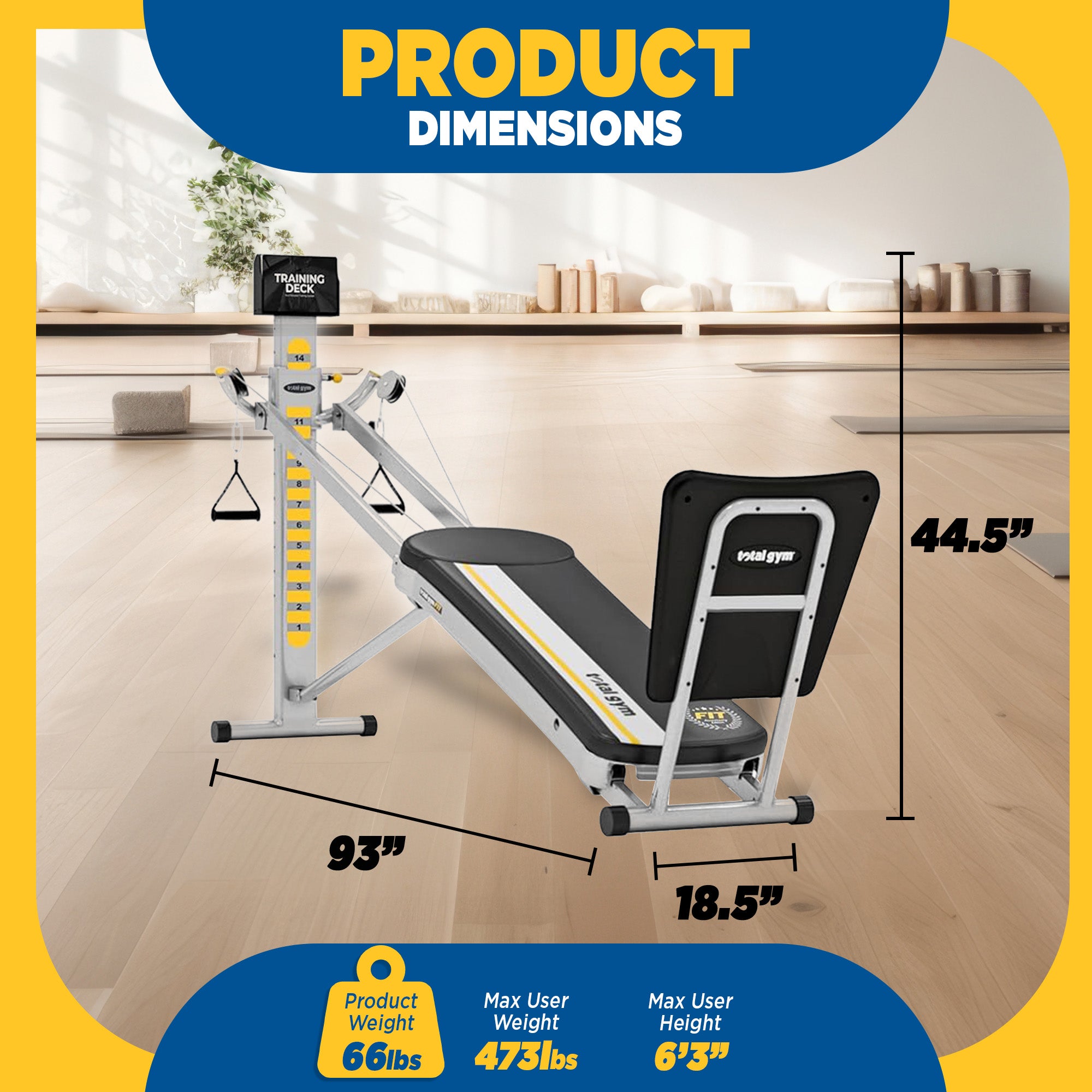 Total Gym FIT Ultimate Home Fitness Full Body Workout Exercise Machine(Open Box)