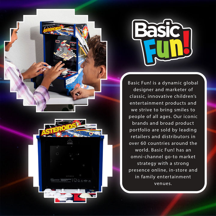Arcade Classics Atari Asteroids Counter Series Arcade Game with 8 Inch Screen