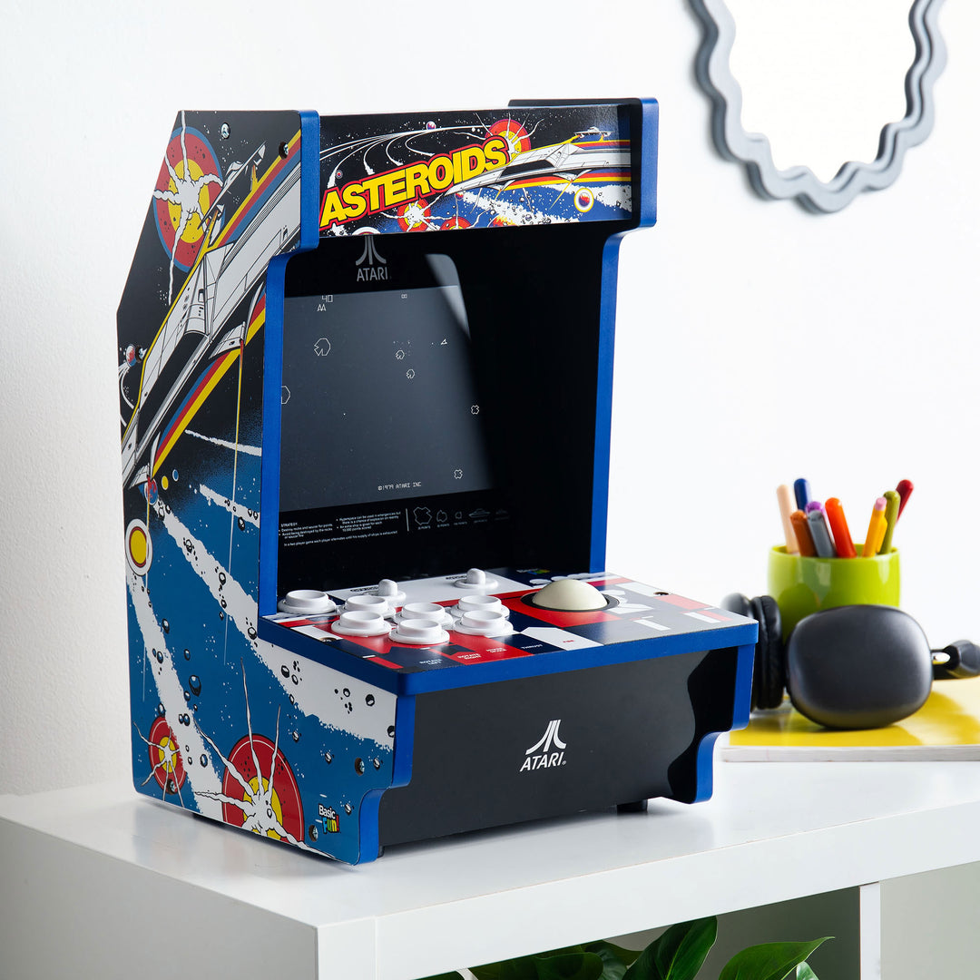 Arcade Classics Atari Asteroids Counter Series Arcade Game with 8 Inch Screen