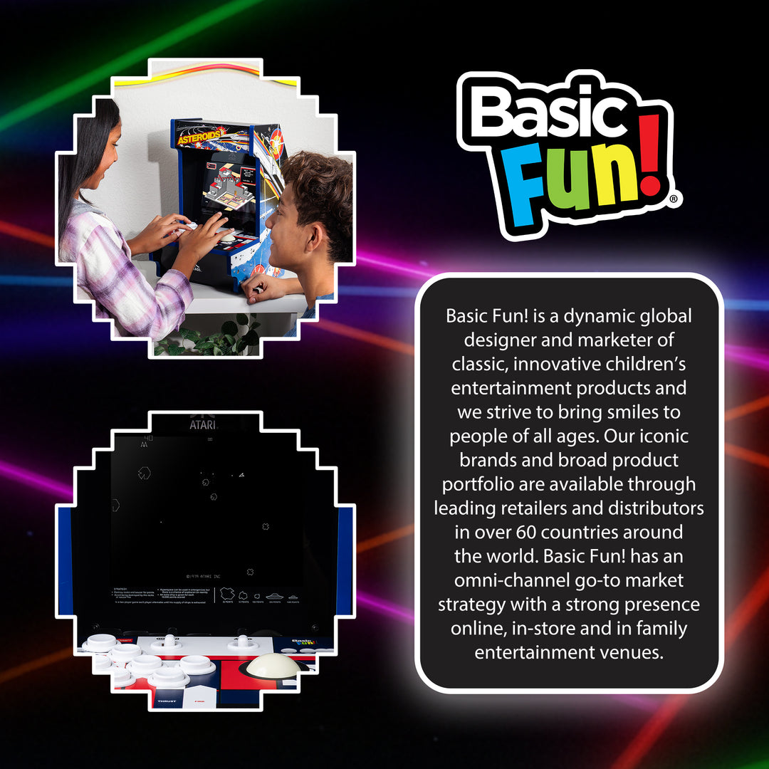 Arcade Classics Atari Asteroids Counter Series Arcade Game w/ screen(For Parts)