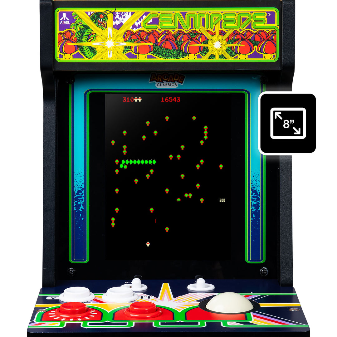 Arcade Classics Atari Centipede Counter Series Arcade Game with 8 Inch Screen