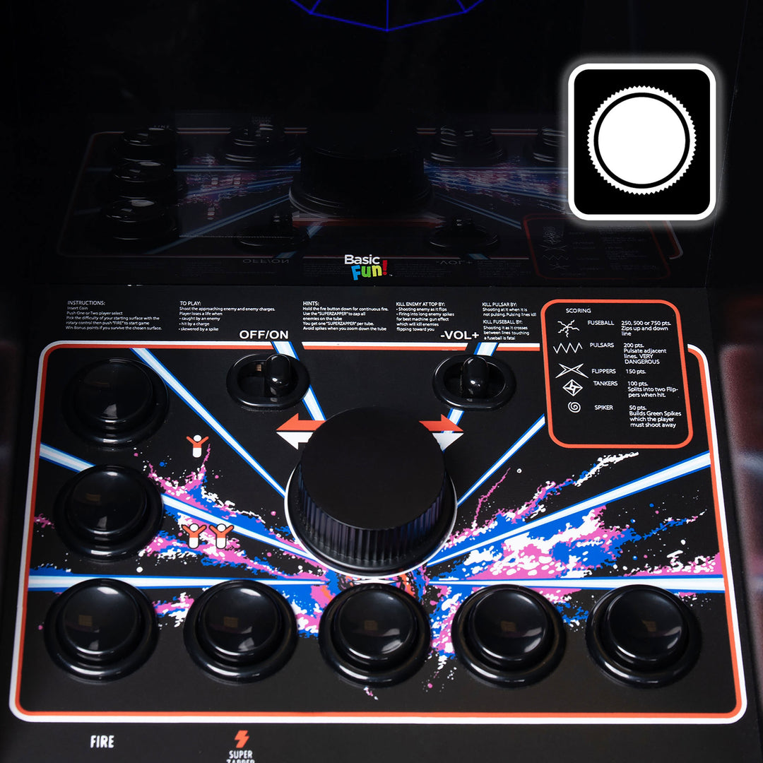 Arcade Classics Atari Tempest Counter Series Arcade Game with 8 Inch Screen