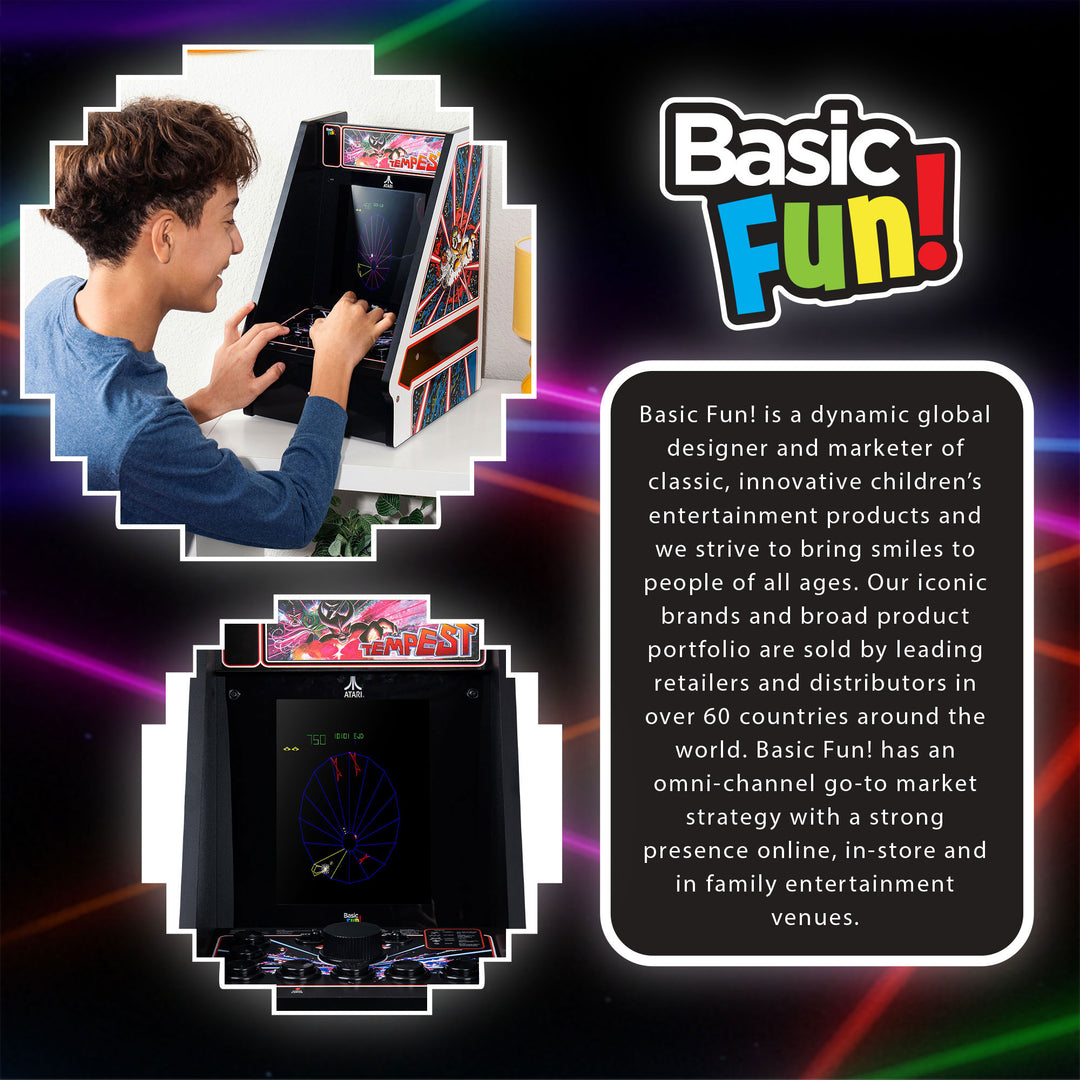 Arcade Classics Atari Tempest Counter Series Arcade Game with 8 Inch Screen