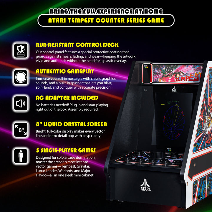 Arcade Classics Atari Tempest Counter Series Arcade Game (Open Box)