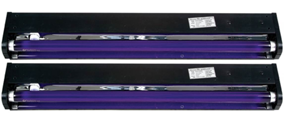 2 AMERICAN DJ BLACK-24BLB 24" UV Black Pro Blacklight Dorm Party Light Fixtures - VMInnovations