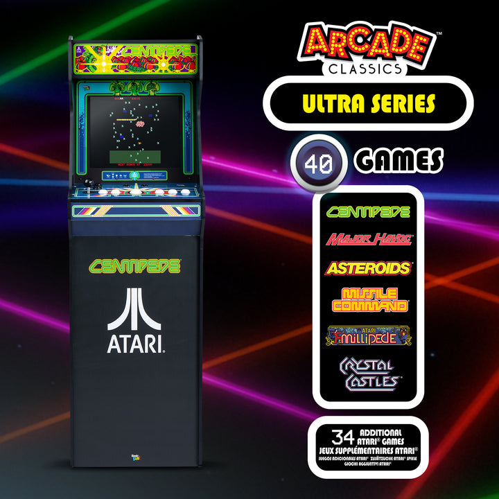 Arcade Classics Atari Ultra Series Arcade Game Cabinet with 17" Screen