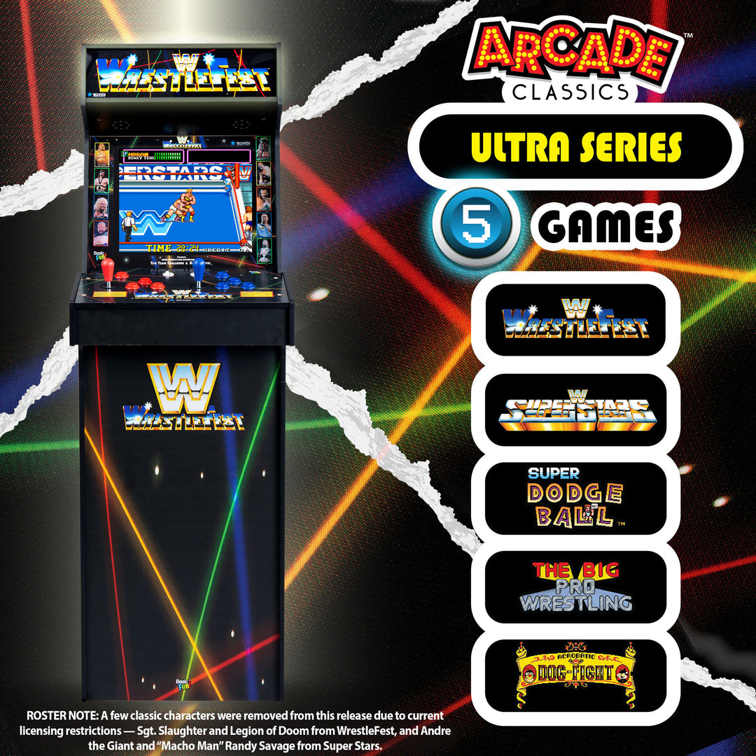 Arcade Classics WWE Ultra Series Arcade, Home Electronic Game with 17" Screen