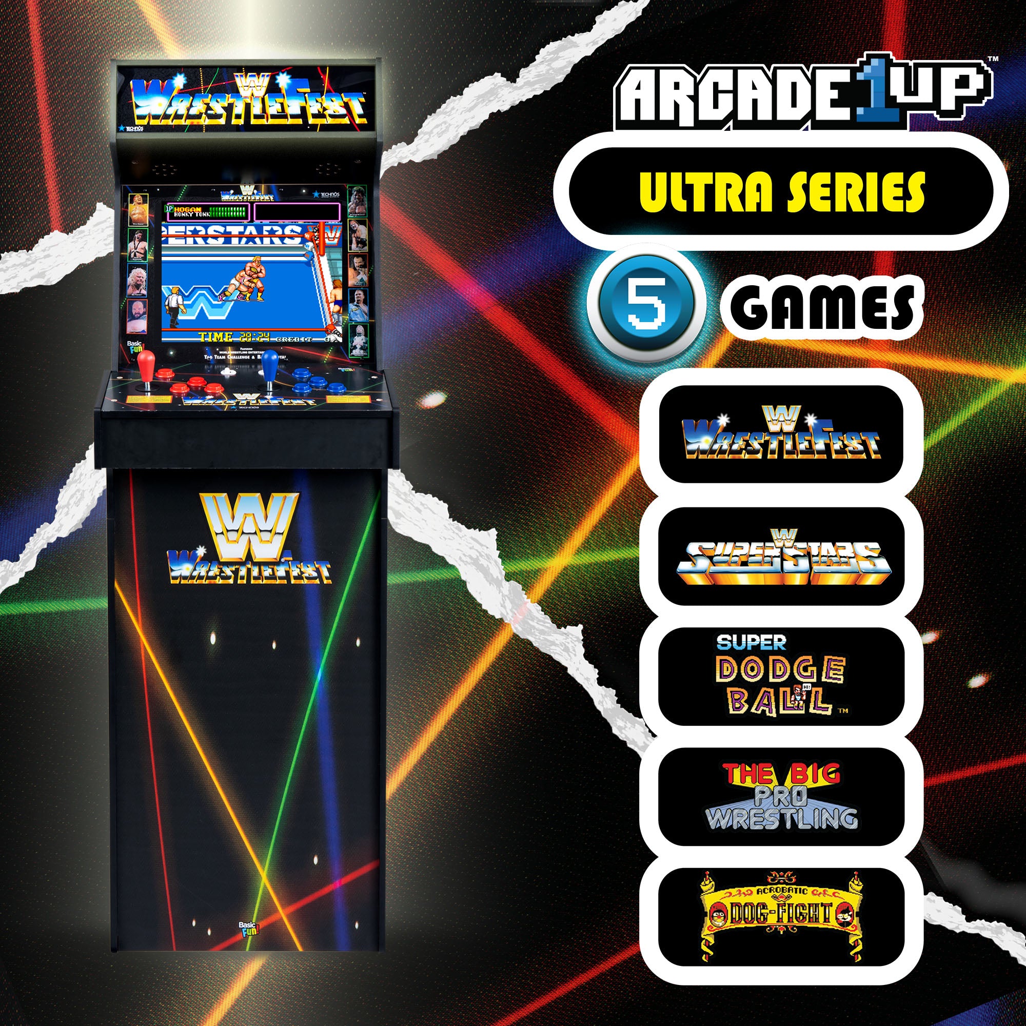 Arcade Classics WWE Ultra Arcade, Home Electronic Game w/17" Screen (For Parts)