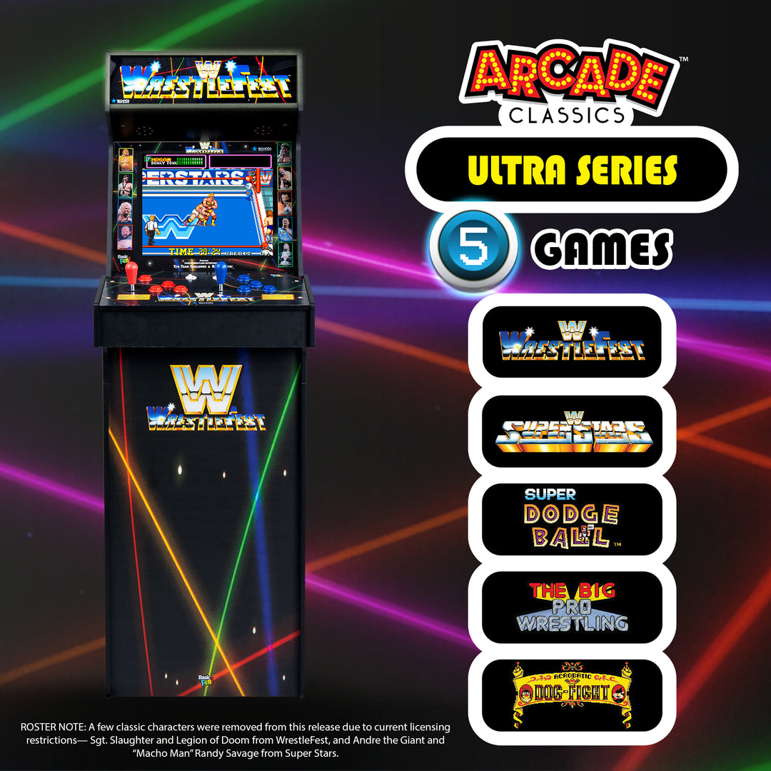 Arcade Classics WWE Ultra Series Arcade, Home Electronic Game w/17" Screen(Used)