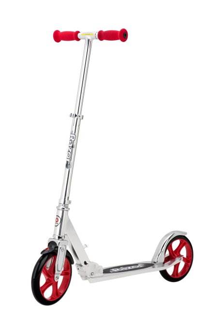 Razor A5 Lux Kids/Boys Kick Scooter (Red) with Helmet, Elbow, & Knee Pads