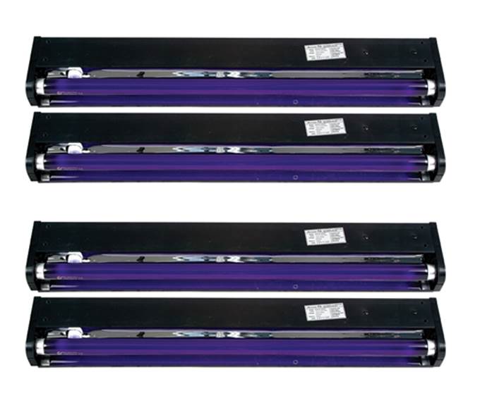 4 AMERICAN DJ BLACK-24BLB 24" UV Black Pro Blacklight Dorm Party Light Fixtures - VMInnovations