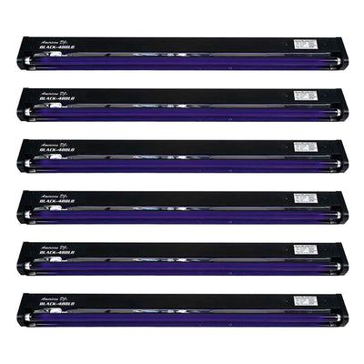 American DJ 48 Inch UV Black Pro Black Light Dorm Party Light Fixture (6 Pack)
