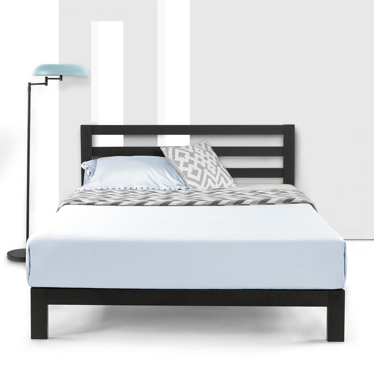 Mellow Classic Heavy Duty Platform Bed Frame w/Headboard, 10", King (Open Box)