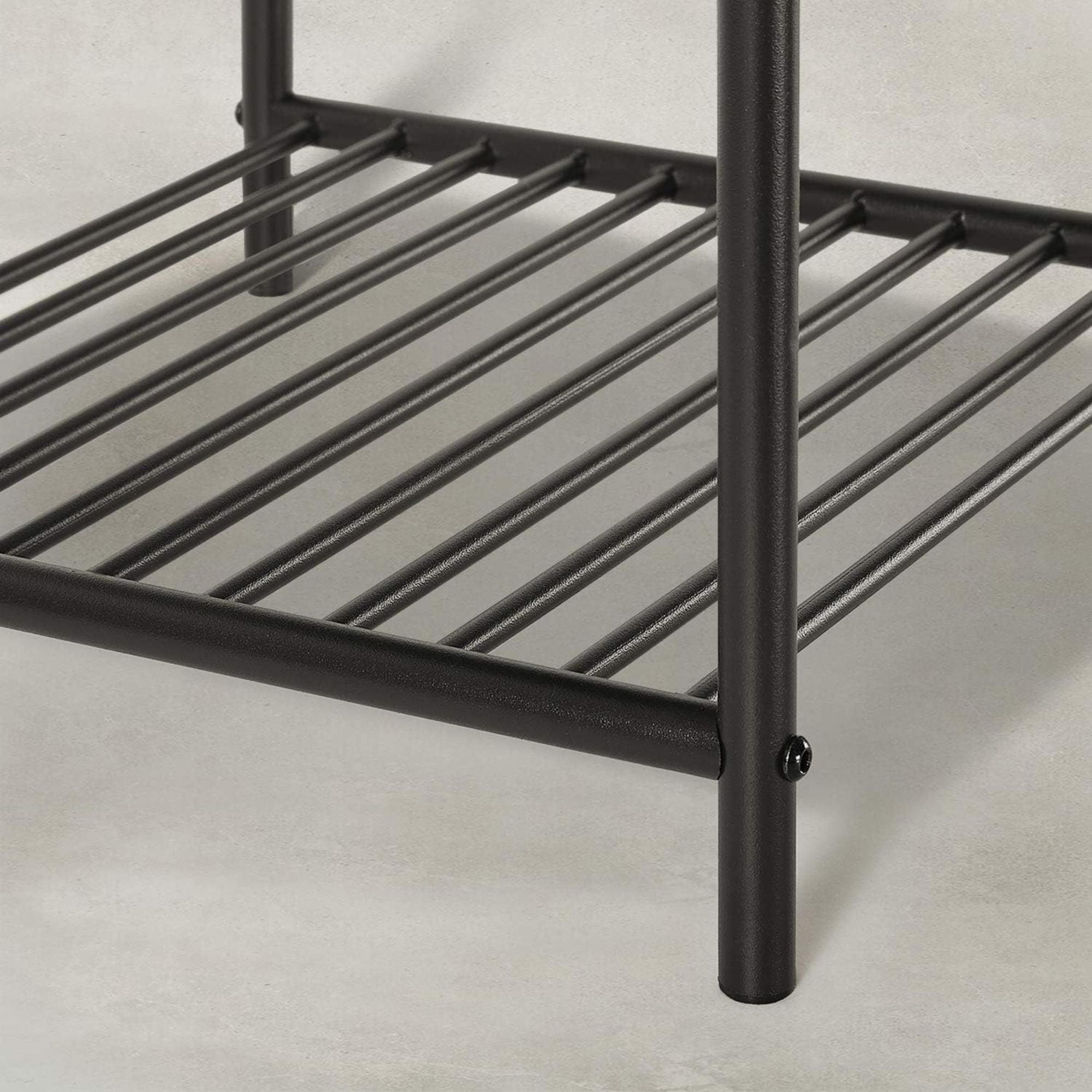Mellow KODI Square Multipurpose End and Side Table Set with Storage Shelf, Black - VMInnovations