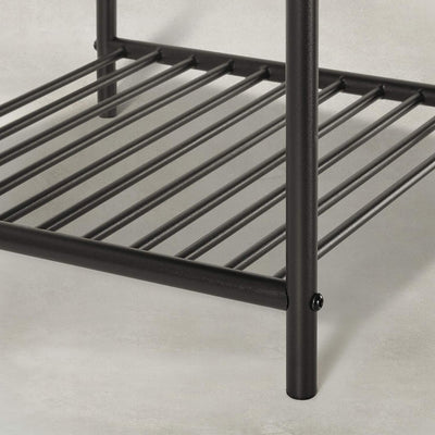 Mellow KODI Square Multipurpose End and Side Table Set with Storage Shelf, Black - VMInnovations